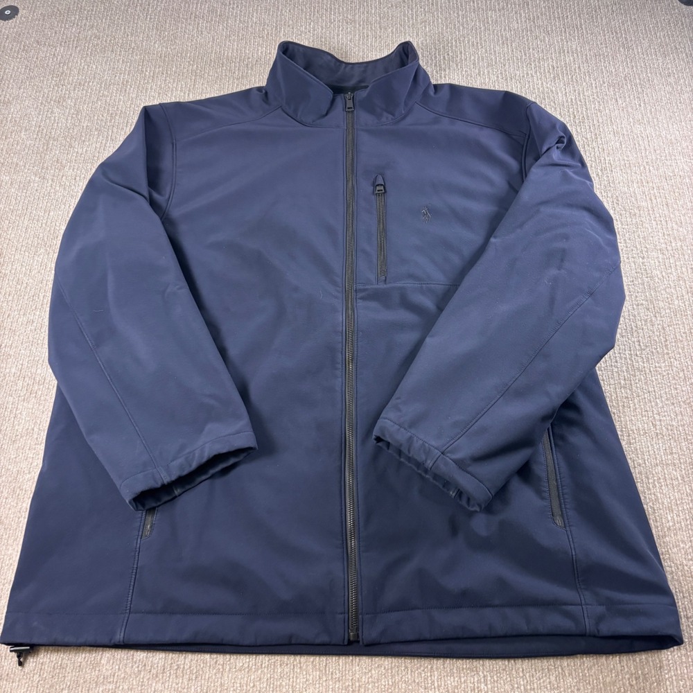 Polo Ralph Lauren Performance Navy Softshell Jacket Mens 2XLT Tall Full Zip